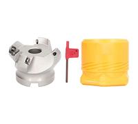 Face Mill Fraise CNC 4 cannelures Kit d'outils de coupe de tour de haute précision avec boîte de rangement pour la précision du traitement des métaux, usinage de plans bruts en