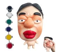 Face Pimple Popping Fidget Toy,Refillable Pimple Silicone Squeeze Toy,Sensory Zit Picking Squeeze Fidgets Adults Toys,Soft Cute Fun Interactive Prank Acne Squeezes Toys