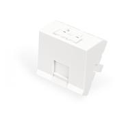 DIGITUS Plaque Frontale, 45x45 mm, 1 Port, coudée pour DN-93802-5-SH, RAL 9003