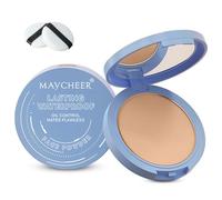 Face Powder, Setting Lasting Waterproof Oil Absorbing Pressed Powder Compact for Face (05 SOFT HONEY)