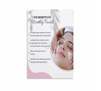 Face Pressure Points Poster Canvas Print Wall-Art Beauty Wellness Chart for Home Spa Self Care Room Decor(Unframed,08x12inch(20x30cm))