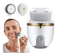 Face Scrubber Brosse de nettoyage du visage pour un nettoyage en profondeur | Spin Scrub avec 3 têtes, compact et pour hommes et femmes, idéal pour les soins de la peau à la maison ou en