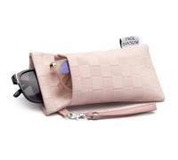 Face Shadow Étui à Lunettes Souple de Soleil pour 2 Lunettes avec Chiffon de Nettoyage, Ultra Léger et Portable pour Femme Homme