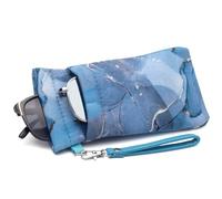 Face Shadow Étui à Lunettes Souple de Soleil pour 2 Lunettes avec Chiffon de Nettoyage, Ultra Léger et Portable pour Femme Homme