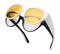 Face Shadow Lunettes Jaune Conduite de Nuit Polarisées, Surlunettes Conduite de Nuit pour Homme et Femme anti Eblouissement de Vision Nocturne, Ultra Léger