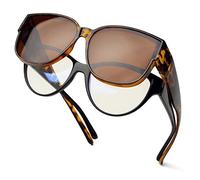 Face Shadow Surlunettes de Soleil Femme Homme Polarisées | Sur Lunettes de Soleil Superposable pour Conduite, Cyclisme, Sport et Loisirs Protection UV400, Verres TAC