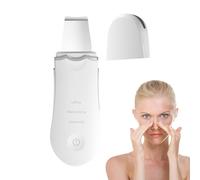 Face Spatula, Rechargeable Skin Scrubber, Chin Cheeks Lifting Tool, Forehead Cleaning Function for Sisters, Wife, Friends, Girlfriend, 2.24x6.38x0.98 inches, Black, White