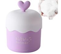 Face Wash Foam Maker - Macaron Color Foaming Facial Cleanser Tool, Heart Handle Bubble Maker, Soft Silicone Whisk, Gentle Deep Cleansing Accessory | Portable Skincare Brush For Travel, Home, Daily