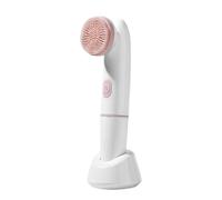 Face Wash Tool, Facial Brush, Ultrasonic Scrubber, Waterproof Vibration Cleanser, 2 Heads Massager, Deep Pore Cleaner, IPX5 Rating, 6.3x1.18 inches, Blue Magenta, Skin Care Home