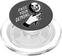 Face Your Demons Mirror Blackwork PopSockets PopGrip pour MagSafe