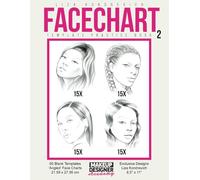 Facechart Template Practice Book 2: Blank Face Chart Makeup Templates