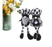 Faceless GNOME Peluche Chef Hat Tomte Gnomes Lot de 2 poupées mignonnes Couple Gnomes | Shelf, Bureau, Bedroom, Nappe, Kitchen, Garden Decoration pour Halloween, Thanksgiving, Noël