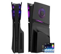 Faceplate DOBEWINGDELOU avec RGB Lumière et Filtrage Anti-Poussière Ouvrures de Cooled Éclairage LED 400+ Effets Konsole Abattage DIY Décoration Kit Noir