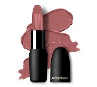 Faces Canada Rouge à lèvres mat léger, enrichi en huile de jojoba et d'amande, hautement pigmenté, couleur lisse en un seul geste, garde les lèvres hydratées, couleur à lèvres rose, bonbons à la pêche
