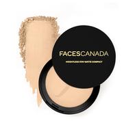 FACES CANADA Weightless Stay Matte Finish Poudre compacte - Naturelle, 9 g d'aspect mat non gras, unifie le teint, dissimule les imperfections, mélange la poudre pressée sans effort pour tous les