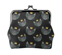 Faces of the Cat Kiss-lock Petit portefeuille en cuir synthétique pour femme