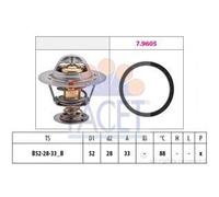 FACET 7.8412 Thermostat d'eau 88°C Compatible avec FORD Ranger Mk3 TKE Transit Custom V362 Van FY, FZ Transit Mk6 Van V347, V348, FA Tourneo Custom V362 Minibus F3 Transit Mk7 Van V363, FCD, FDD