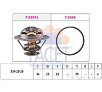 FACET 7.8525 Thermostat d'eau avec joint d'étanchéite 79°C Compatible avec RENAULT Master I Van T Mascott Camion plate-forme/Châssis UH, HH Master I Camion plate-forme/Châssis P Master Pro Van FH