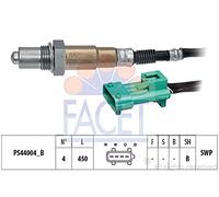 FACET Sonde lambda 10.8206 chauffé Sonde planaire Filetage prégraissé 450mm Compatible avec OPEL Grandland X A18, P1UO, PEUGEOT 208 I 3/5 portes CA, CC 308 II 3/5 portes LB, LP, LW, LH, L3 3008 I 0U