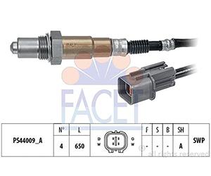 FACET Sonde lambda 10.8360 chauffé Sonde planaire Filetage prégraissé après catalyseur 650mm Compatible avec HYUNDAI i10 PA, KIA PICANTO TA