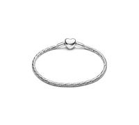 Faceted Snake Chain Sterling Silver Bracelet with engravable Heart Clasp