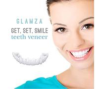 Facette Dentaire, 1 paire de faux Facette de dents, Fausse dents de sourire parfaites instantanées, placages dentaires, prothèses instantanées, sourire de Dentier hommes et femmes(haut et bas)