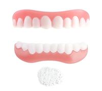 Facette Dentaire A Poser Soi Meme 1 Paire Appareil Dentaire Provisoire Haut Et Bas, Fausse Dent Artificielles Pour Hommes & Femmes Prothèses Dentaires Alternatives Au Blanchiment Des Dents