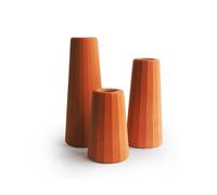 Facette- vases béton terracotta (trio)