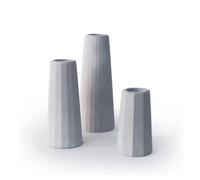 Facette- vases soliflores béton (trio)