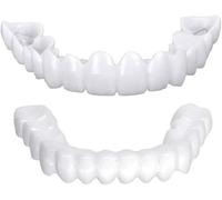 Facettes dentaires cosmétiques à clipser en deux parties, facettes supérieures et inférieures réglables, réparent instantanément les espaces entre les dents, créent un sourire parfait, taille unique