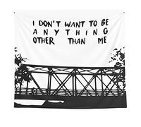 FaceYee One Tree Hill Bridge Tapisserie murale à suspendre avec inscription « I Don't Want to Be Anything Other than me » (180 x 230 cm) Couleur : Tree Hill Bridge