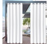 FaceYee Rideau de séparation imperméable pour extérieur, jardin, terrasse, porche, fil anti-rayures, 180 x 274 cm, couleur : blanc