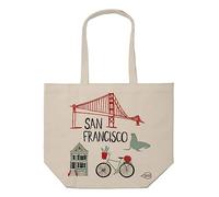FaceYee Sac fourre-tout réutilisable 35 x 40 cm, San Francisco, 40cm(W)x35cm(H)
