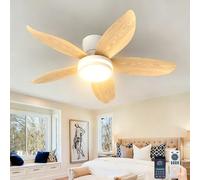 Fachae Ventilateur de Plafond Moderne 65/88 cm,Lumière LED et Télécommande,Moteur DC Silencieux Réversible,Plafonnier Ventilateur 6 Vitesses,3 Couleurs de Lumière Dimmables pour Chambre et Cuisine