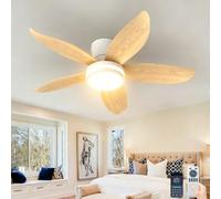Fachae Ventilateur de Plafond Moderne 88cm Lumière LED et Télécommande | Moteur DC Silencieux Réversible,Plafonnier Ventilateur 6 Vitesses,3 Couleurs de Lumière Dimmables pour Chambre et Cuisine