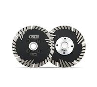FACHLICH Disque Diamant 105mm M14 2Pcs Turbo Lame avec Dents de Protection Obliques pour Béton Brique Tuile Granit Marbre Maçonnerie