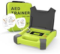 Fachmann Kit de formation à la défibrillation avec écran CPR 10 Scénarios d'Entraînement, Anglais, Espagnol, Français, Polonais - Annonces vocales pour entraînement AED avec télécommande (XFT 120G)