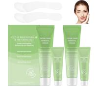 Facial & Body Hair Removal Cream Kit For Women Gentle for Sensitive Skin Fast Acting Hydrating Nourishing 2-In-1 Easy To Use For Upper Lip Chin Arms Legs Underarms Daily Grooming (2PCS)