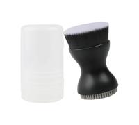 Facial Cleansing Brush - 2.8 Inch Double-Ended Silicone Beauty Tool | Facial Scrub Brush, Perfect for Home Bathroom Travel Vacation Hotel Morning Night Skincare Routine, 7.2cm Black White Pink