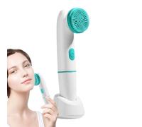 Facial Cleansing Brush, Electric Face Scrubber, Ultrasonic Skin Massager, Rechargeable Deep Pore Exfoliation, 2 Brush Heads, Gentle Skins Tool for All Skin Types