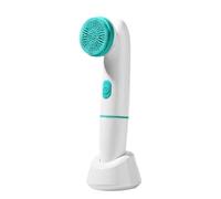 Facial Cleansing Brush, Electric Vibration Face Scrubber with 2 Brush Heads, Rechargeable Ultrasonic Skin Care Tool Deep Pore Cleaner, for Dead skin removal, massage, Daily Use 6,3 x 1,18 Inches