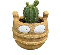 Facial Expression Flower Pots Cute - Modern Resin Planter Desk Decor, Funny Plant Holders | Perfect Ideal Suitable for Home Bedroom Kitchen Farmhouse Indoor Outdoor Garden Yard Patio