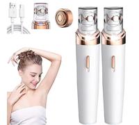 Facial Hair Remover for Women, 2026 Portable Electric Epibella Facial Epilator with LED Light, Painless Lady Shavers for Face,Body, Legs, Bikini (White,Rechargeable*2)
