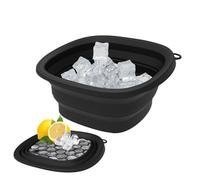 Facial Ice Bath Bowl For Cold Plunge, Reusable Spa Tool With Built-In Tray, Facial Contour Cooling, Shape-Retaining Flexibility, Portable Foldable Wash Basin For Daily Home Use, 9.53 Inches