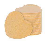 Facial Sponges, Sponge Pads, 20pcs Heart Shape Compressed Natural Compact Storage Reusable Design Fast Expansion, Maquillage Removal for Cleansing, 2,76 x 2,36 pouces