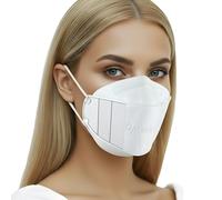 faciemF, 10x Masques de protection respiratoires FFP2 | Blanc | Fabriqué en Allemagne | 4 couches, sachet individuel | CE EN 149:2001+A1:2009, Organisme notifié GEPTEST (2233)