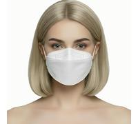 faciemF 25x masques respiratoires FFP2 DM LK | 100% fabriqués en Allemagne | Masque de protection en forme de poisson | Certifié CE notifié GEPTEST (2233) et OEKO TEX | 4 couches, sachet individuel