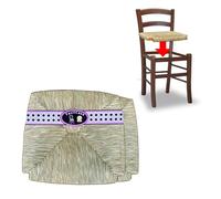 FacilCasa Assise de Chaise en Paille, Piètement de Chaise tissé à la Main, Paille Naturelle tressée, 2 manuels de Montage et d'entretien Nr. 2 Assise en Paille Venezia (L.39 x P.35 cm)