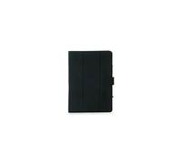 Facile Plus - Etui à rabat pour tablette - polyuréthane, caoutchouc silicone, cuir écologique - noir - 8"