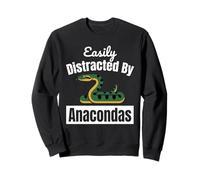 Facilement distrait par Anacondas Snake Cute Sweatshirt